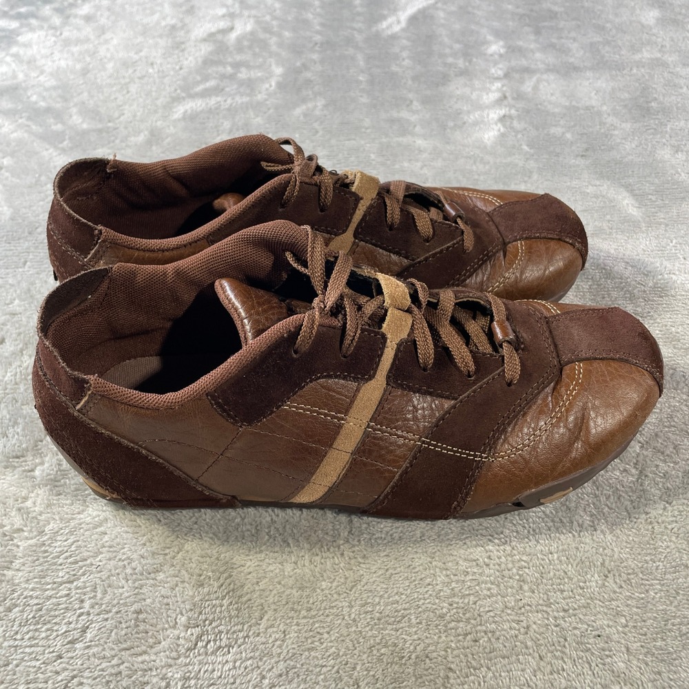 Diesel Babs Sneakers Shoes Womens 8 Brown Leather Suede Racing Y2K Casual